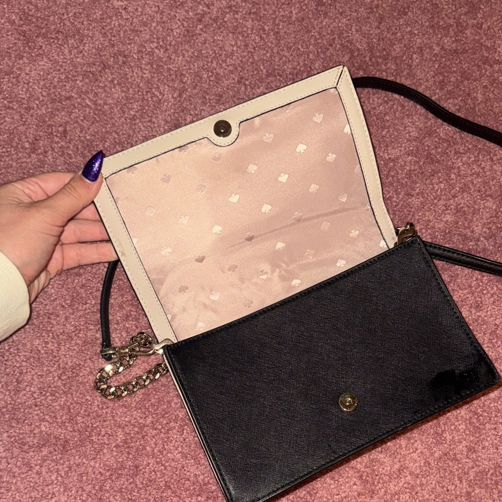 Kate Spade Elegant Black and Cream Crossbody Bag - Picture 4 of 5